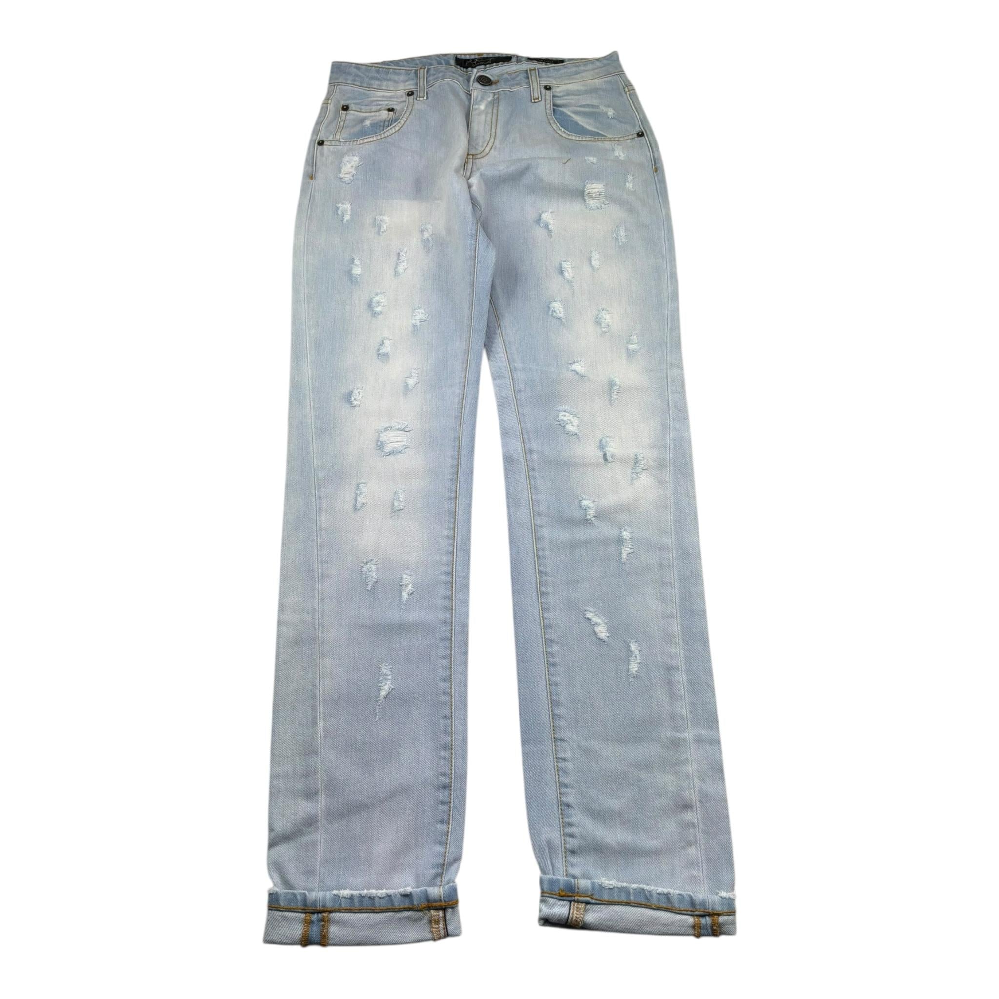 Patriot Jeans Tinta Unita con Strappi per Bambino PJ5S2SPBK39 AZZURRO PATRIOT 