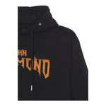 JOHN RICHMOND felpa con cappuccio tinta unita con stampa in contrasto Nero per Bambino RBA24057FEXX NERO JOHN RICHMOND 