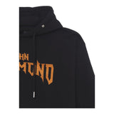 JOHN RICHMOND felpa con cappuccio tinta unita con stampa in contrasto Nero per Bambino RBA24057FEXX NERO JOHN RICHMOND 