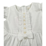 Ninnaoh Abito Cerimonia Tinta Unita con Ricami per Neonata E24AB76 BIANCO NINNAOH 