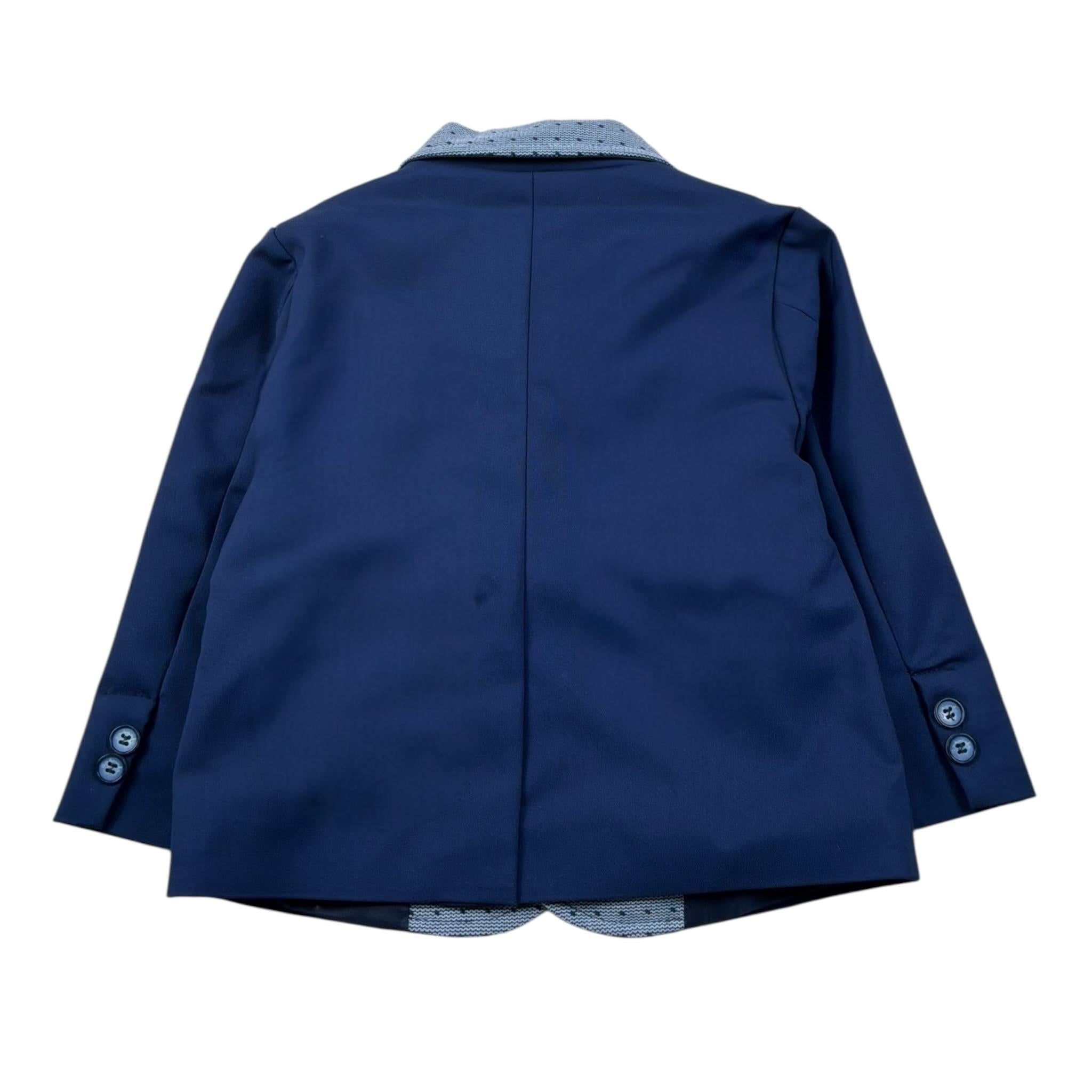 Ambaraba Giacca Tinta Unita con Colletto In Contrasto per Neonato FM36050 BLU AMBARABA 