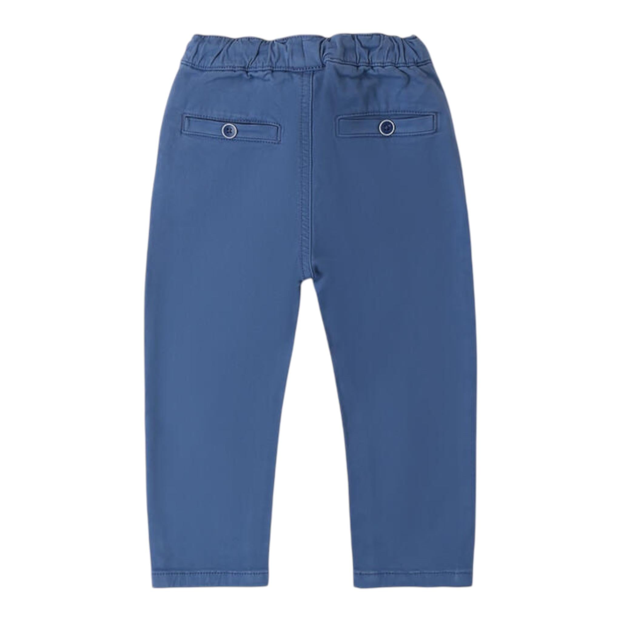 SARABANDA pantalone tinta unita con elastico in vita Blu per Bambino 0A161 BLU SARABANDA 