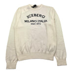 ICEBERG maglia girocollo tinta unita con logo Panna per Bambino MGICE5317J PANNA ICEBERG 