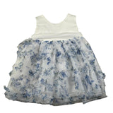 Please Abito Giromanica Tinta Unita Gonna Tulle per Neonata AB2729G73 PANNA PLEASE 