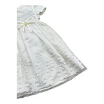 Le Bebe Abito Mezza Manica Tinta Unita con Fiocco per Neonata LBG0799 BIANCO LE BEBE 