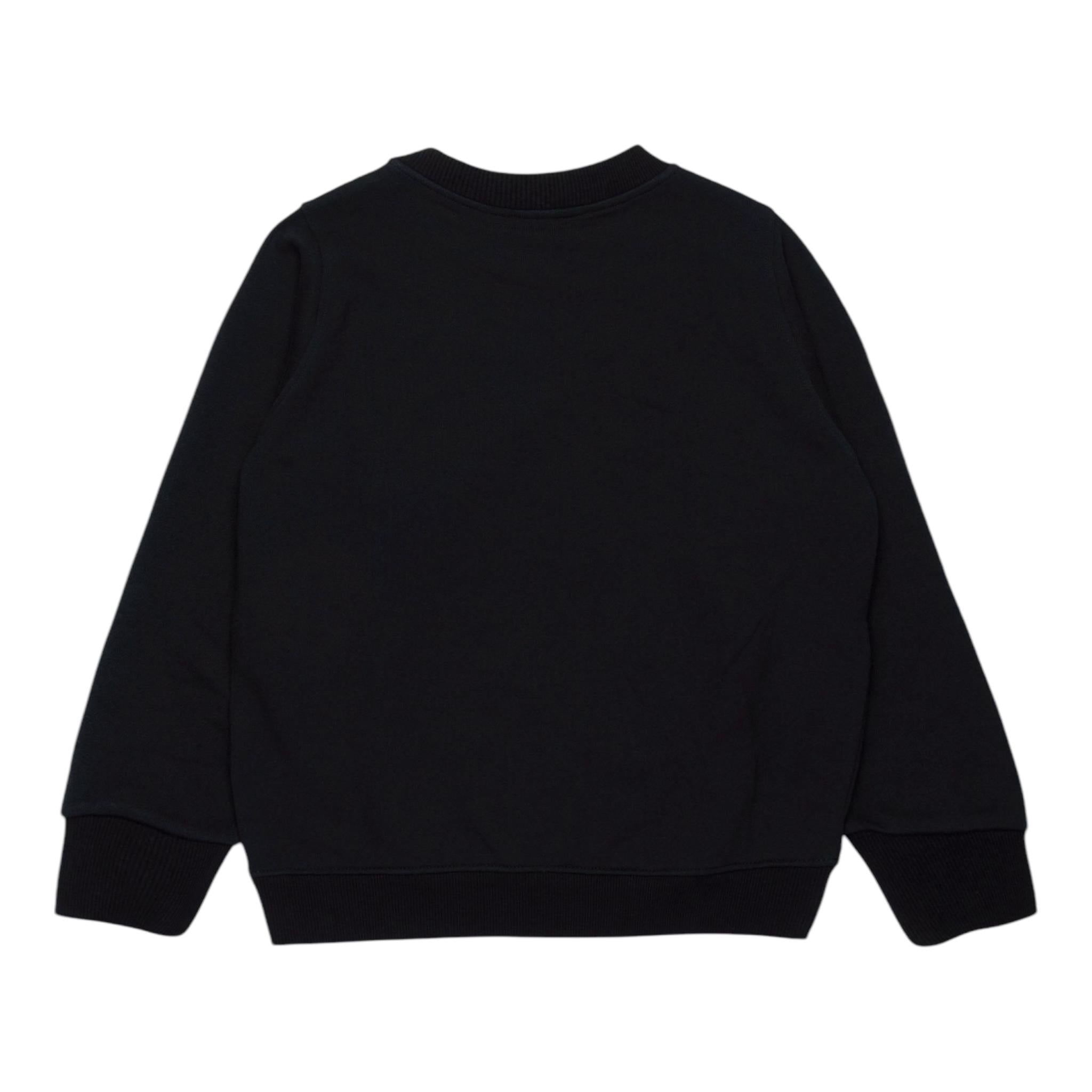 DIESEL felpa chiusa girocollo tinta unita con stampa brillantinata Nero per Bambina J01952 NERO DIESEL 