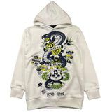 JOHN RICHMOND felpa chiusa con cappuccio tinta unita con stampa in contrasto Bianco per Bambino RBA25209FE BIANCO JOHN RICHMOND 