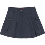 Max&Co. Gonna Tinta Unita con Tasche per Bambina MX0132X BLU MAX&Co. 