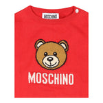 MOSCHINO maglia girocollo tinta unita con stampa orso Rosso per Neonato MYW00JX ROSSO MOSCHINO 