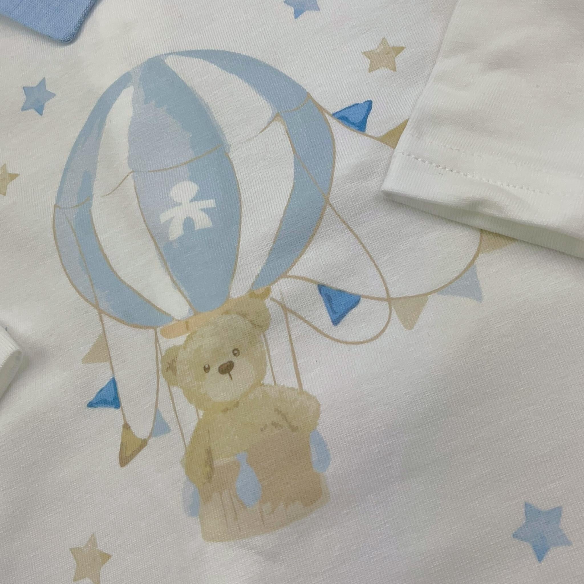 Le Bebe' Tutina Tinta Unita con Stampa E Colletto per Neonato LBB4888 BIANCO LE BEBE' 