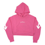 Disclaimer Felpa Chiusa con Cappuccio Tinta Unita con Logo per Bambina 25EDK58515 FUXIA DISCLAIMER 