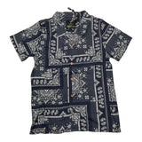 Tooco Camicia Mezza Manica Stampa Fantasia Blu Per Neonato
