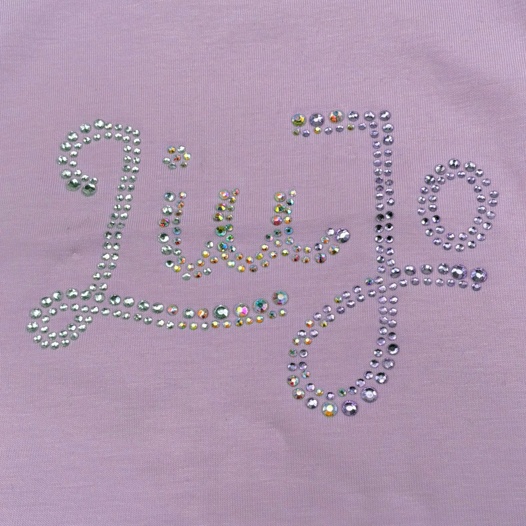 Liu Jo Abito Tinta Unita con Brillantini per Bambina KA5037XXXX LILLA LIU JO 