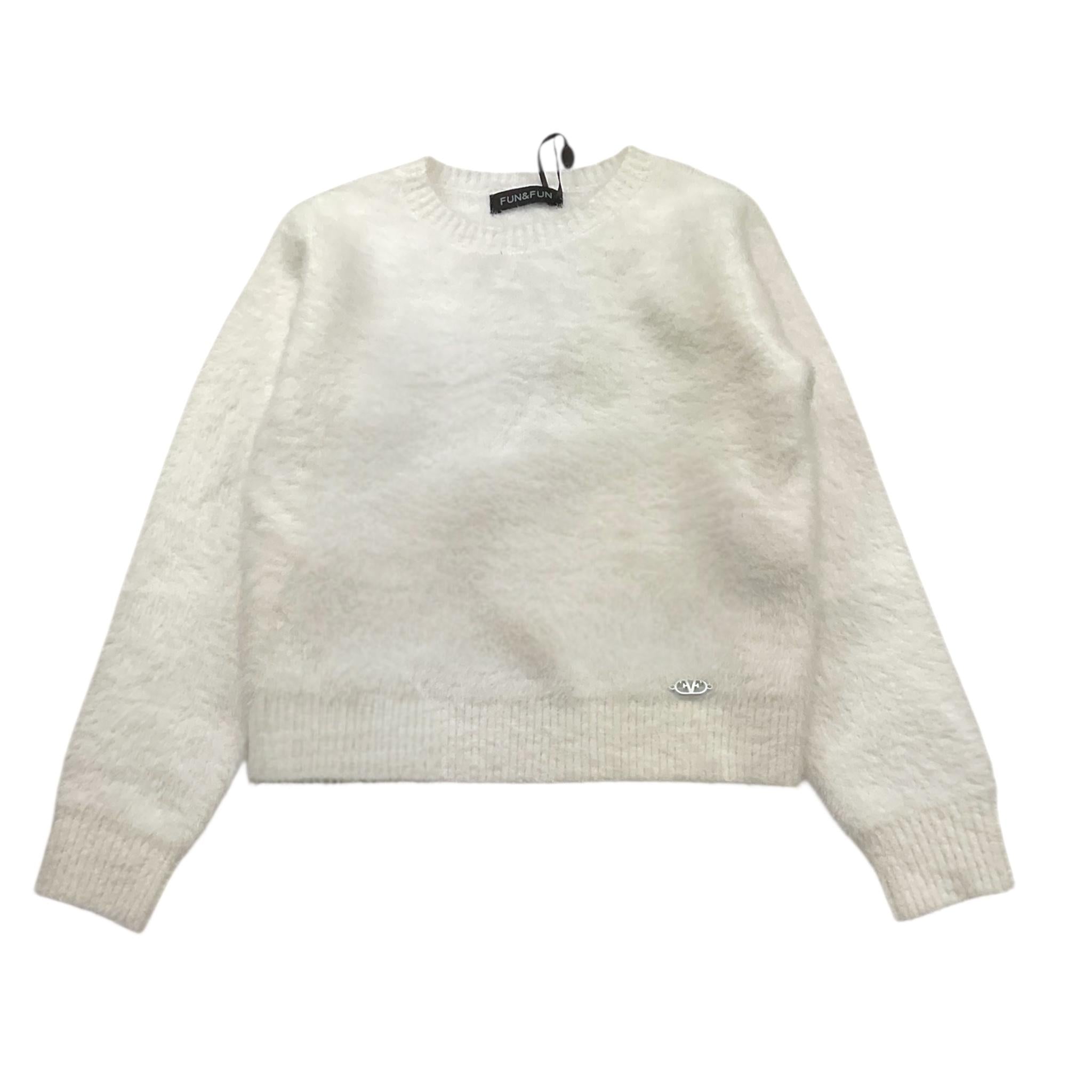 FUN & FUN maglia tinta unita girocollo Bianco per Bambina FBSW00222 BIANCO FUN & FUN 