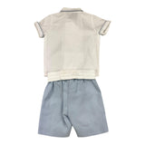 La Stupenderia 2-teiliges Set Shirt Body-Bermuda Blau für Neugeborene