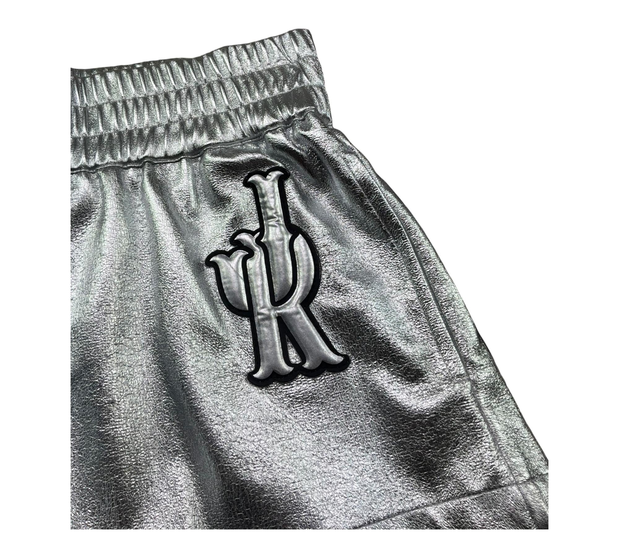 John Richmond Short Tinta Unita con Elastico In Vita per Bambina RGP26044SH ARGENTO JOHN RICHMOND 