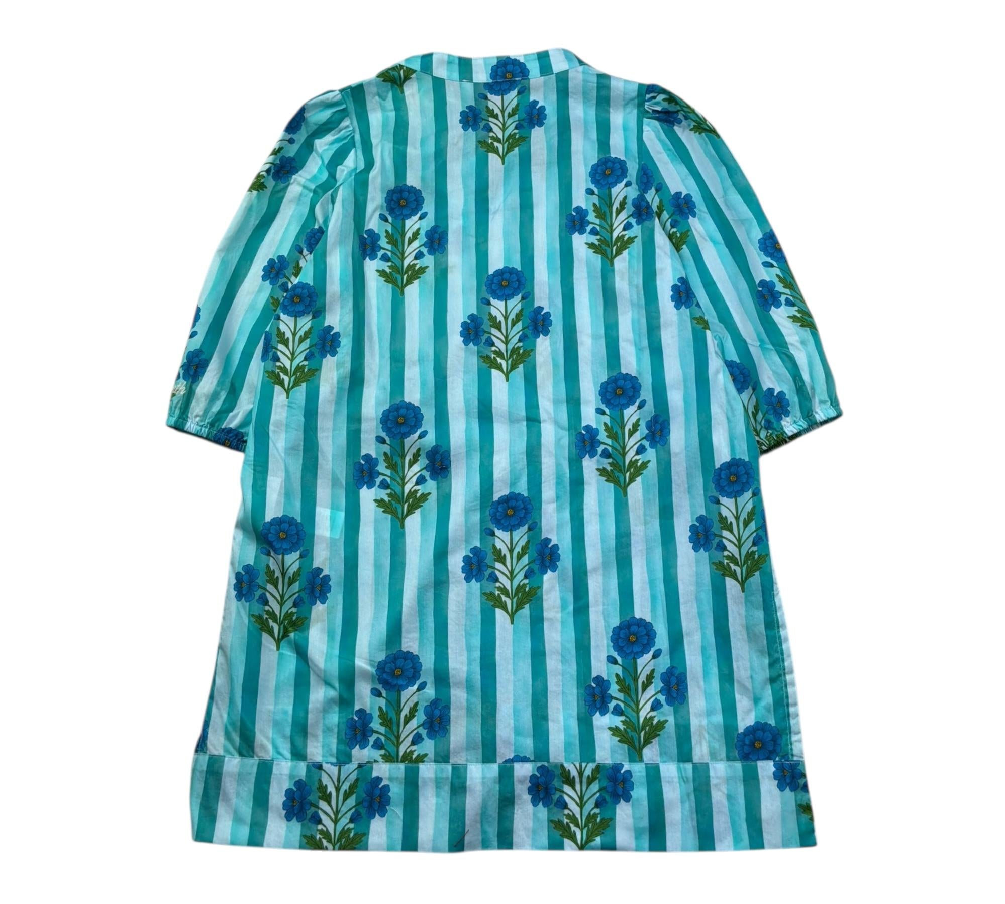 Saint Barth Abito Mezza Manica Stampa Fantasia Floreale per Bambina JUMEIRA VERDE SAINT BARTH 