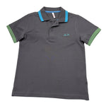 Suns68 Polo Mezza Manica Tinta Unita con Logo per Bambino CPA35310 GRIGIO SUNS68 