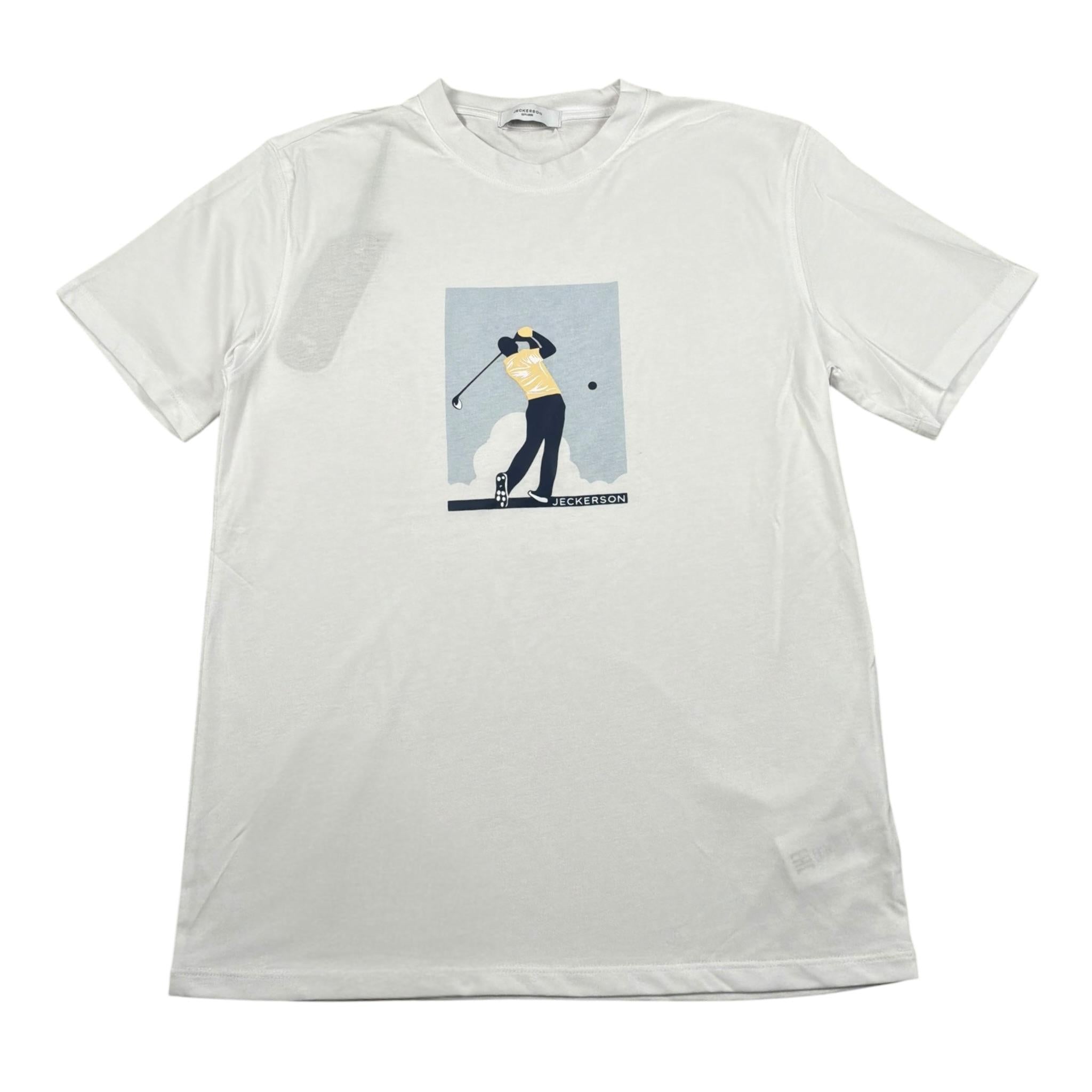 Jeckerson T-Shirt Girocollo Tinta Unita con Stampa per Bambino J3854 BIANCO JECKERSON 