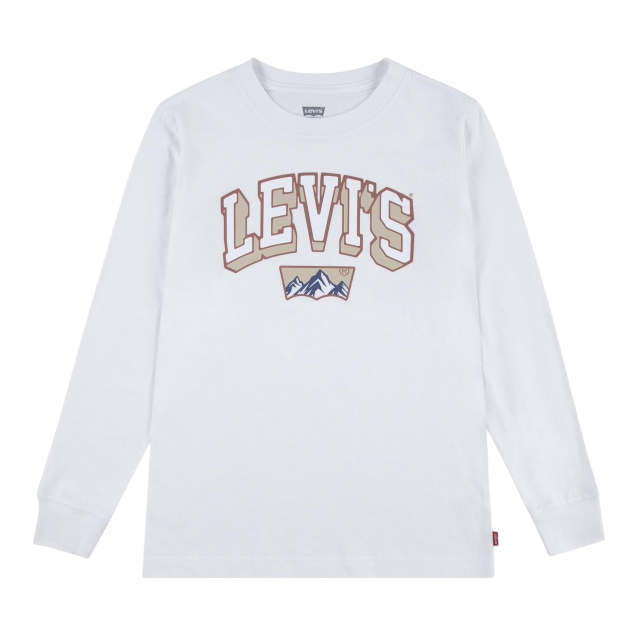LEVI'S shirt girocollo tinta unita con stampa logo Bianco per Neonato 9EL440N BIANCO LEVI'S 