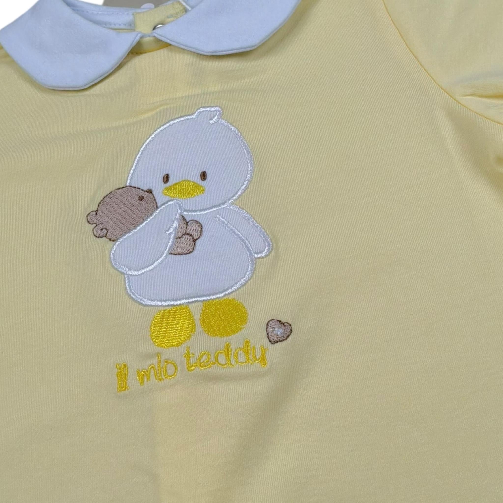 Lalalu' Pagliaccetto Tinta Unita con Stampa per Neonato PAL505PM GIALLO LALALU' 