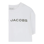Marc Jacobs T-Shirt Girocollo Tinta Unita con Stampa per Bambina W60463J BIANCO MARC JACOBS 