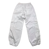 Cecyle Pantalone Modello Cargo Tinta Unita Con Elastico In Vita Bianco Per Bambina