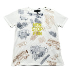 Please T-Shirt Girocollo Tinta Unita con Stampa per Neonata MBA3030B71 BIANCO PLEASE 