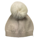 BARCELLINO cappello tinta unita con pon pon Beige per Neonata 115114 BEIGE BARCELLINO 