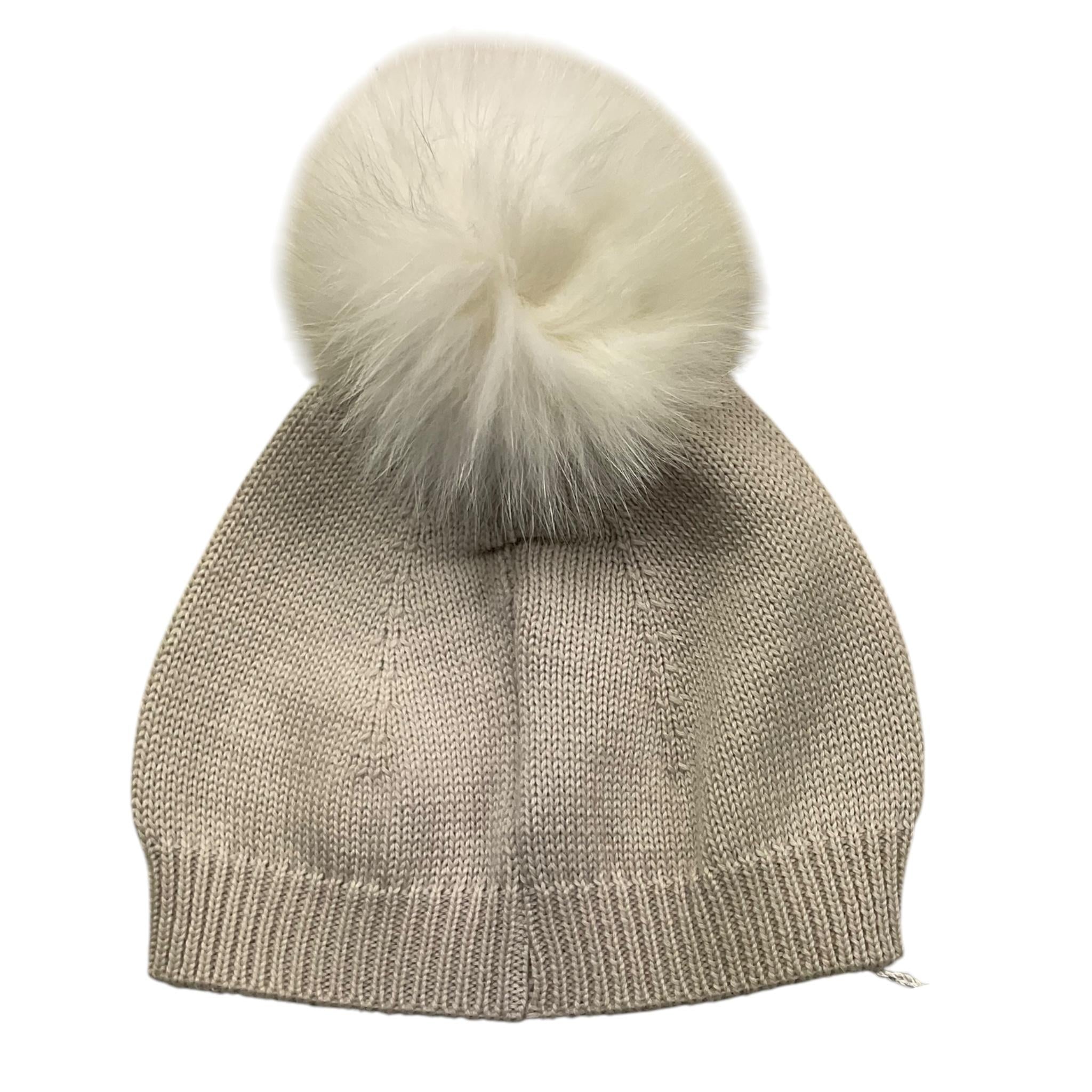 BARCELLINO cappello tinta unita con pon pon Beige per Neonata 115114 BEIGE BARCELLINO 