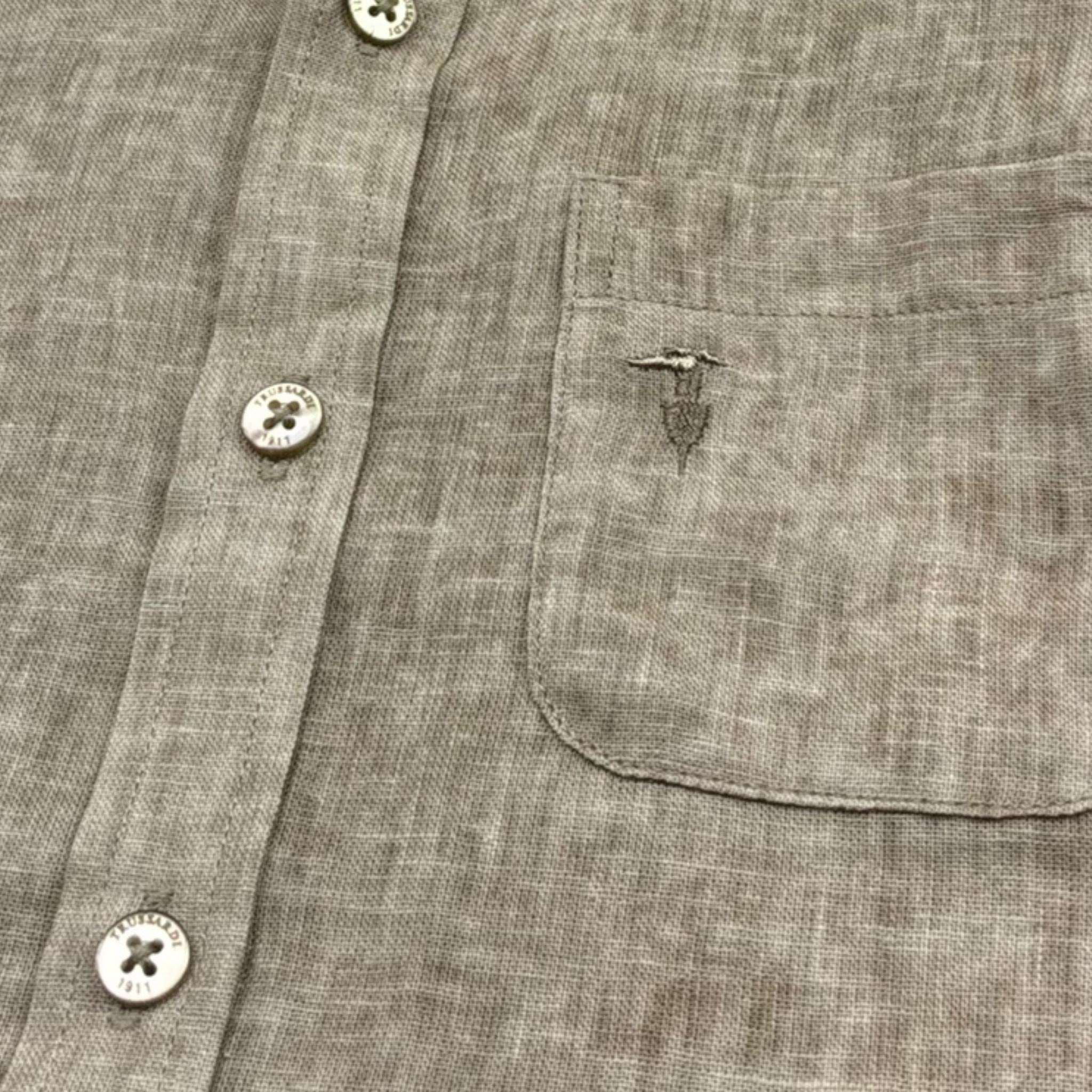 Trussardi Camicia Tinta Unita con Collo Coreano per Bambino TBP26140CA FANGO TRUSSARDI 