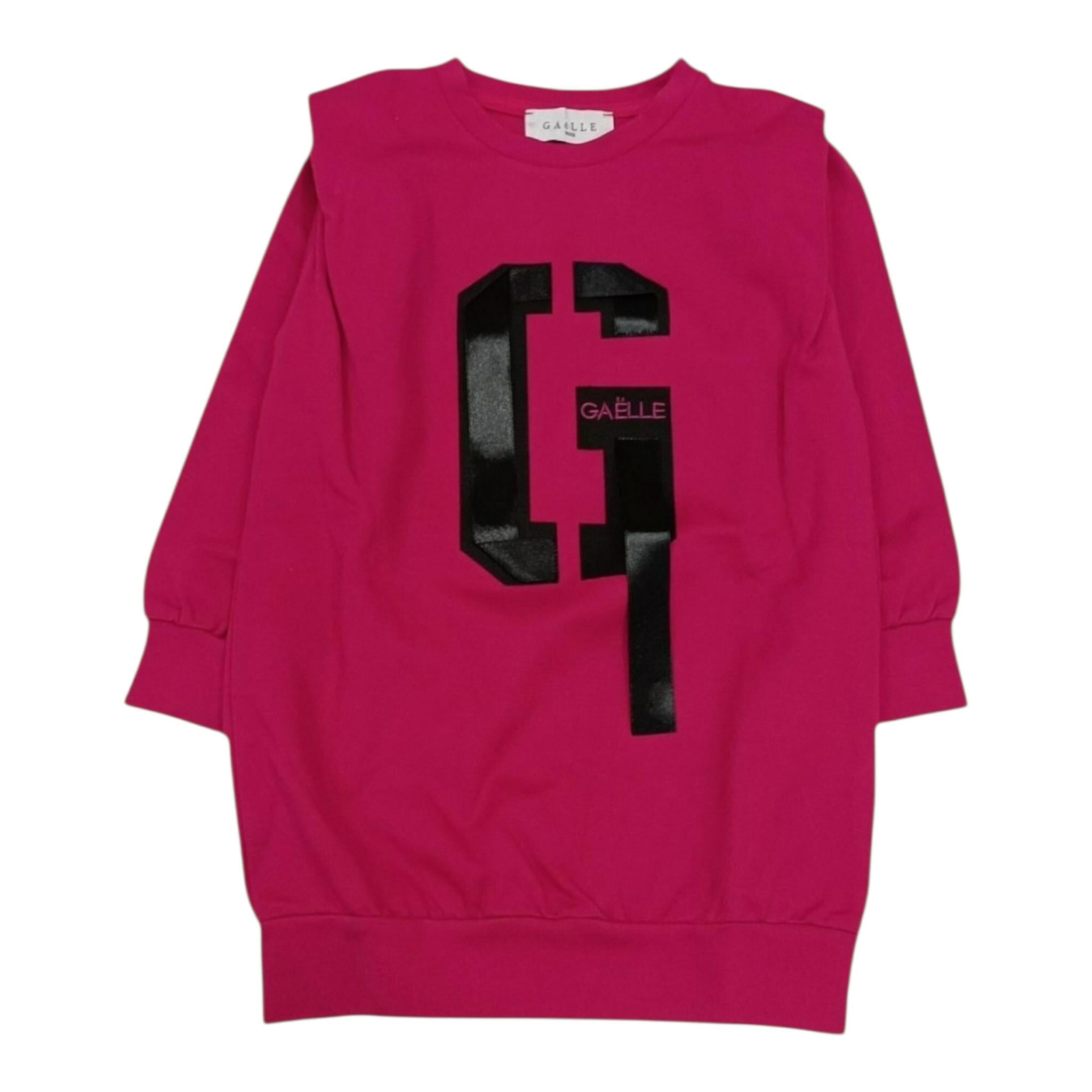 GAELLE abito modello felpa tinta unita con stampa Magenta per Bambina 2741V00408 MAGENTA GAELLE 