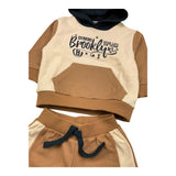 PLEASE completo 2 pezzi felpa-pantalone Marrone per Neonato KT22040B65 MARRONE PLEASE 