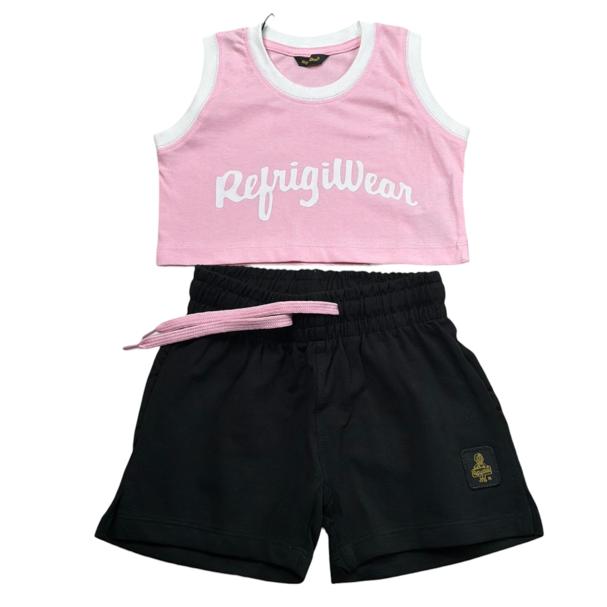 Refrigiwear Completo 2 Pezzi Top-Short per Neonata RG1471W25XXN ROSA/NERO REFRIGIWEAR 