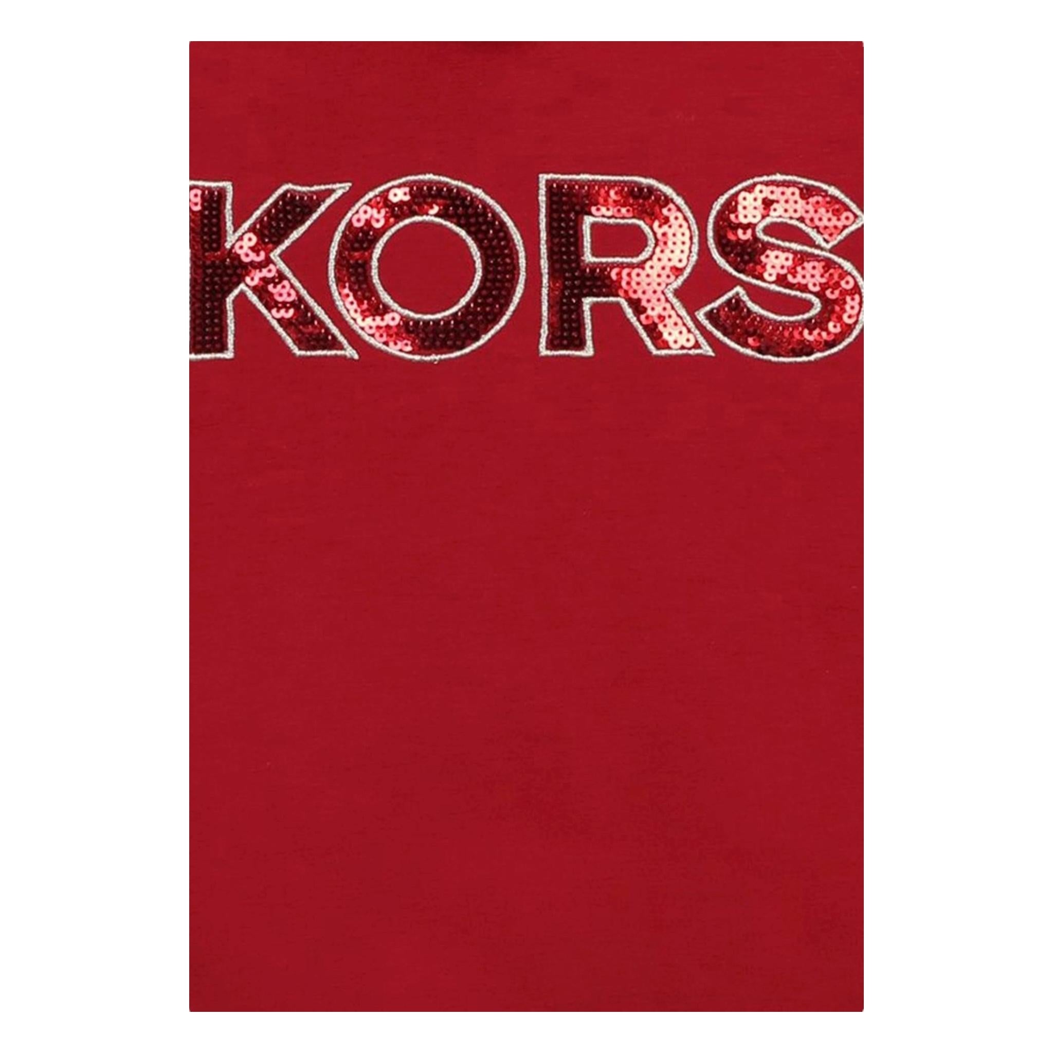 MICHAEL KORS felpa chiusa con cappuccio tinta unita  Rosso per Bambina R30150 ROSSO MICHAEL KORS 