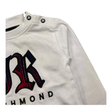 JOHN RICHMOND shirt girocollo tinta unita con stampa in contrasto Bianco per Neonato RIA25035TS BIANCO JOHN RICHMOND 