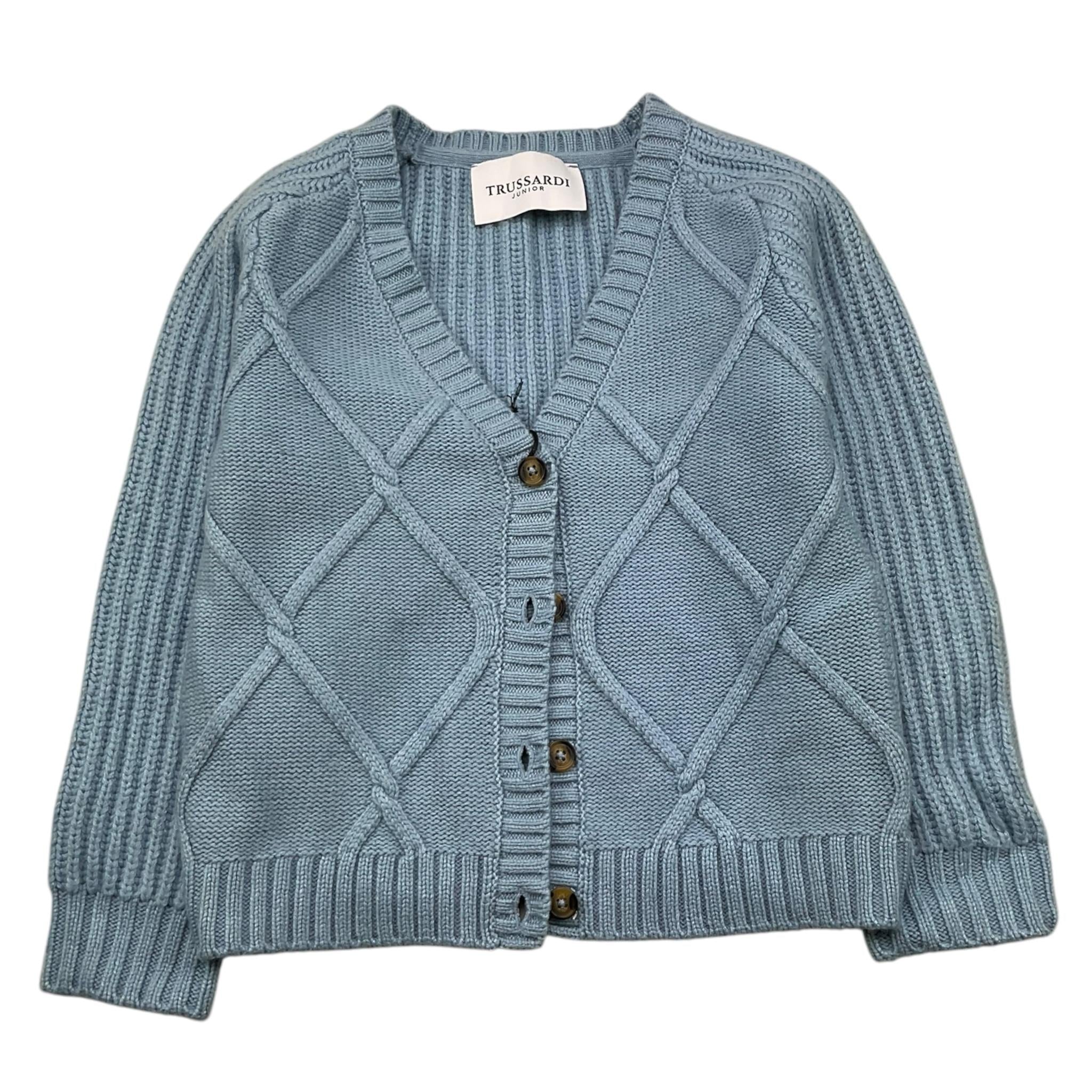 TRUSSARDI cardigan tinta unita  Azzurro per Bambino TGA25019CD AZZURRO TRUSSARDI 