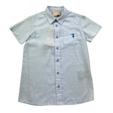 Trussardi Completo 2 Pezzi Camicia-Bermuda Tinta Unita per Bambino TBP26019CL AZZURRO TRUSSARDI 