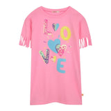 Billieblush Abito Modello T-Shirt Tinta Unita con Paillettes per Bambina U21084 ROSA FLUO BillIEBLUSH 