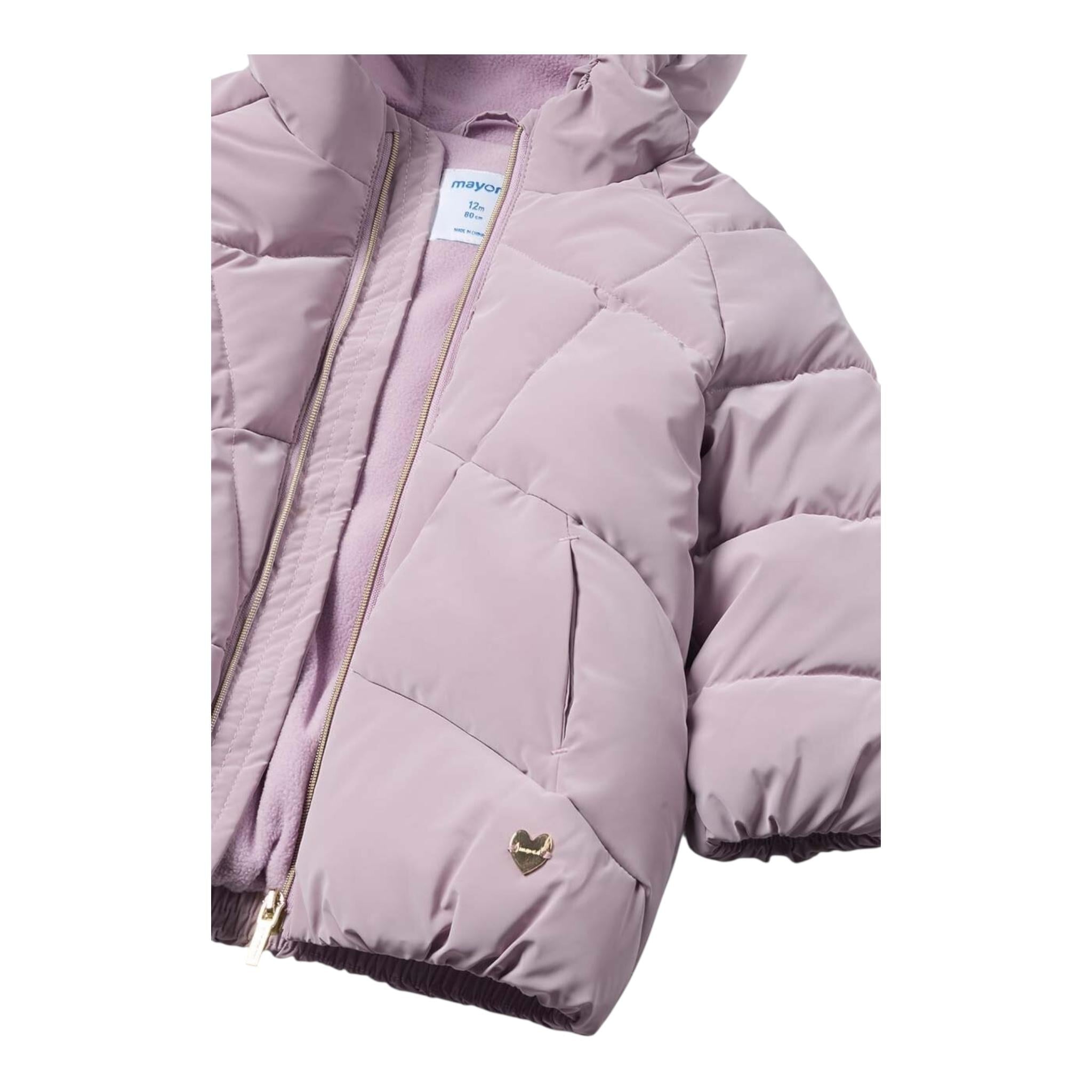 MAYORAL giubbino tinta unita con zip e cappuccio Lilla per Bambina 2482J LILLA MAYORAL 