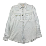 Berna Camicia Manica Lunga In Denim Tinta Unita  Azzurro Per Bambino