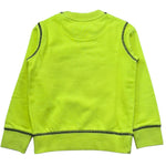 Sun68 Felpa Chiusa Girocollo Tinta Unita con Logo per Bambino F31314 GIALLO FLUO SUN68 