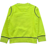 Sun68 Felpa Chiusa Girocollo Tinta Unita con Logo per Bambino F31314 GIALLO FLUO SUN68 