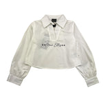 MARC ELLIS camicia tinta unita con logo Bianco per Bambina JMJSH00242 BIANCO MARC ELLIS 