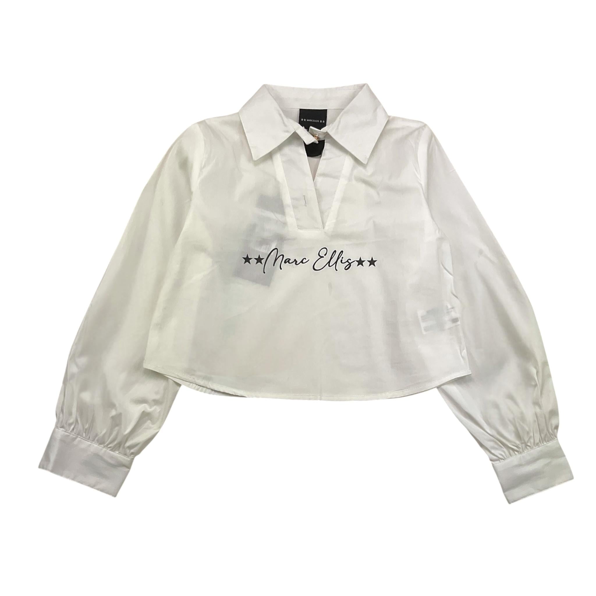 MARC ELLIS camicia tinta unita con logo Bianco per Bambina JMJSH00242 BIANCO MARC ELLIS 