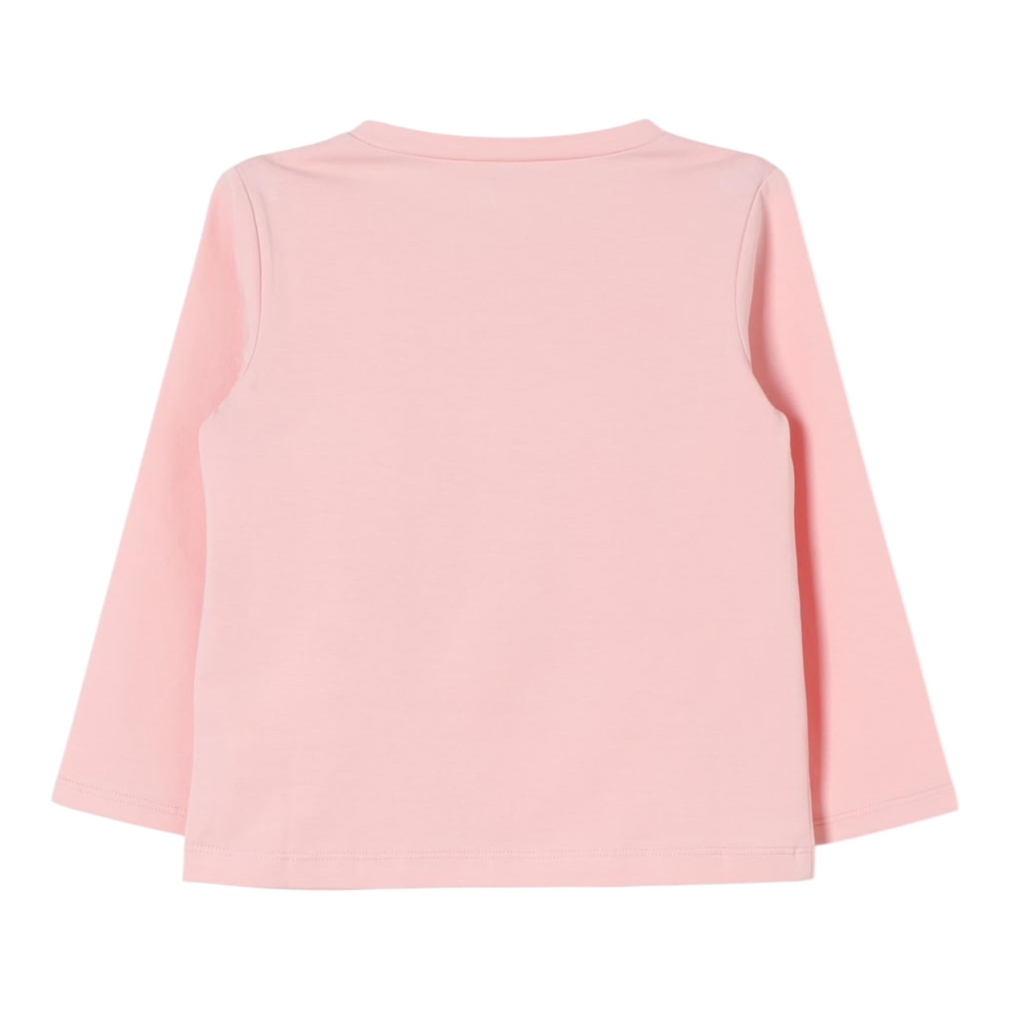 LIU JO shirt girocollo tinta unita con stampa brillantinata Rosa per Bambina KF4069J0088 ROSA LIU JO 