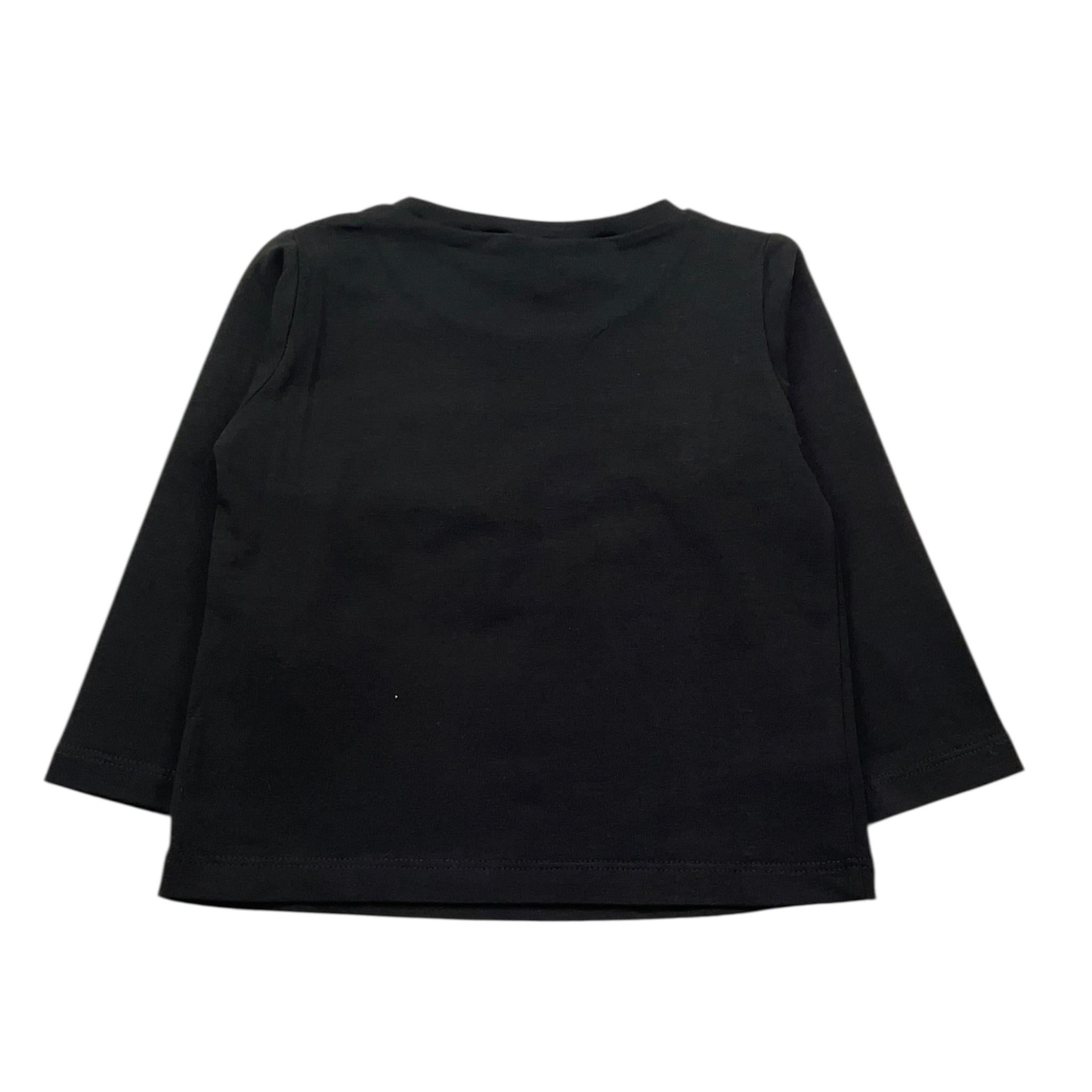 Liu Jo Shirt Tinta Unita Girocollo con Brillantini per Neonata KF4029X NERO LIU JO 