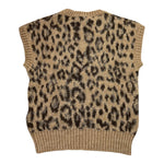 N°21 maglia tinta unita giromanica con fantasia maculato Beige per Bambina N21997X BEIGE N°21 