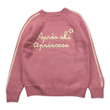 SAINT BARTH maglia tinta unita girocollo con stampa Rosa per Bambina APRES ROSA SAINT BARTH 