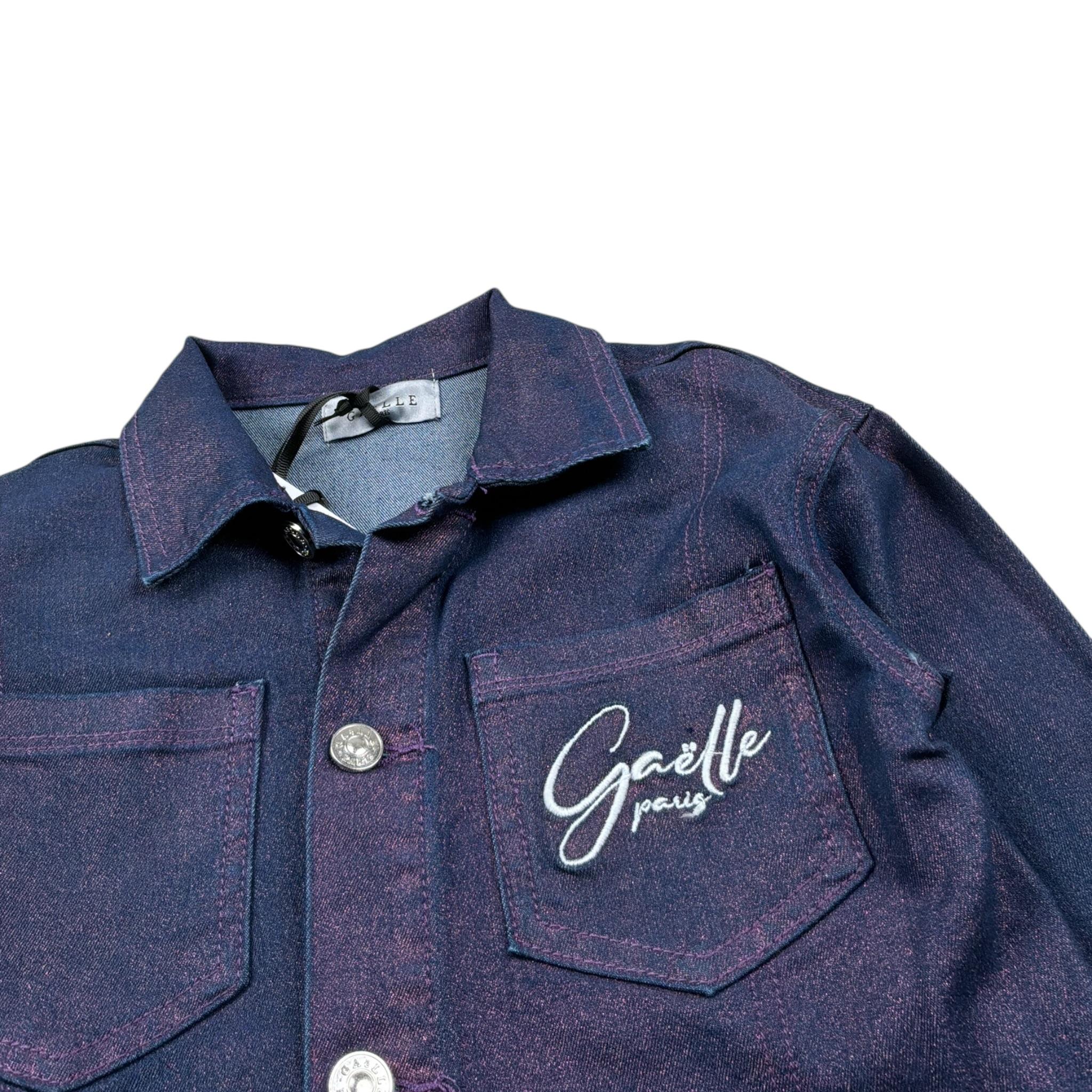 Gaelle Giubbino In Denim tinta unita con Stampa Blu per Bambina 2746CDY00480 BLU GAELLE 